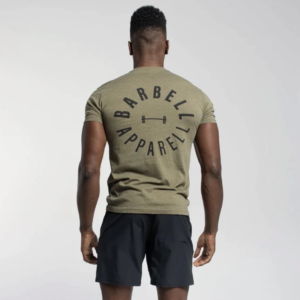 Barbell Apparel NWOT T Shirt Size 3XL Green Full Circle Cotton Blend Graphic Tee